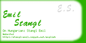 emil stangl business card